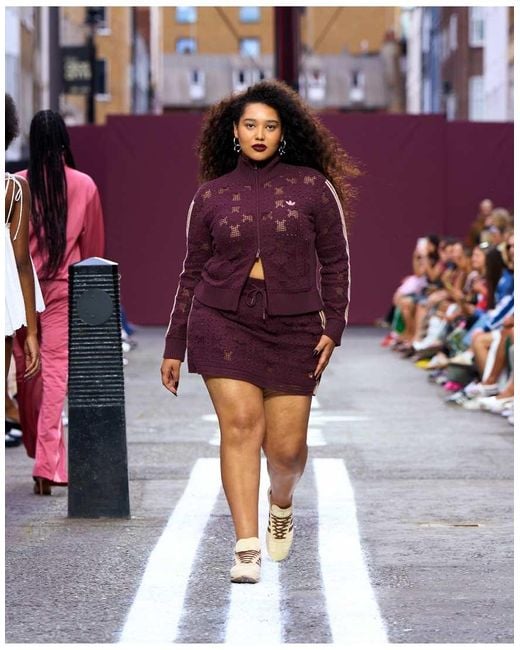 Minifalda De Punto De Croché De Originals X Asos Adidas de color Brown