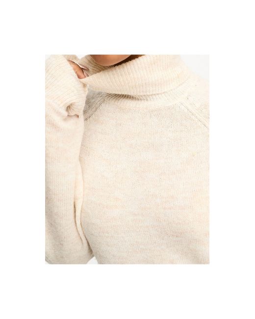 Pieces White Roll Neck Jumper