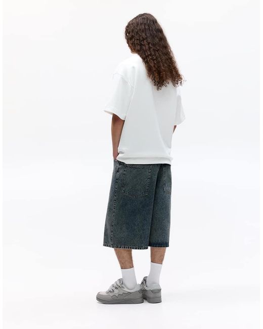 Pull&Bear White Basic Short Sleeve Sweatshirt for men