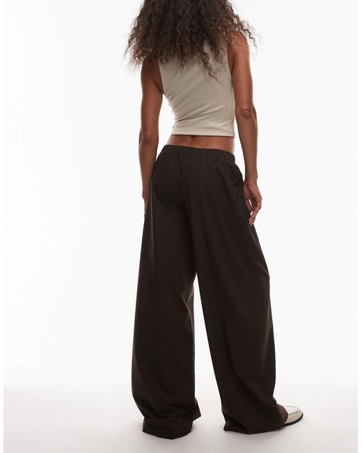 ASOS Brown Pull On Tailored Trouser
