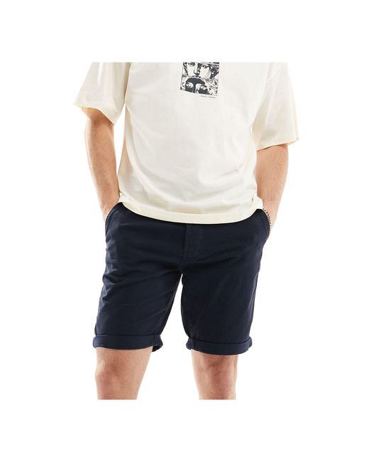 Threadbare White Chino Shorts for men