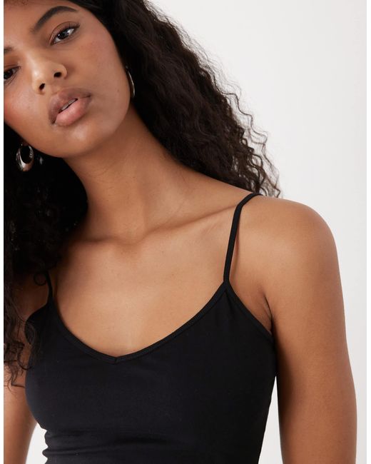 Weekday Black Demi Singlet Vest