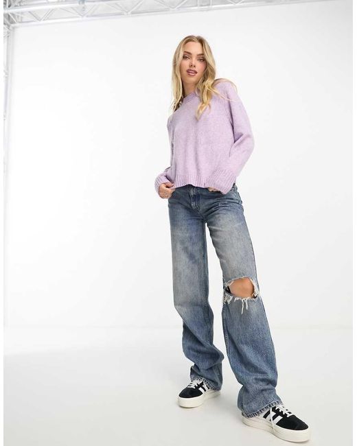 Jersey De Punto Texturizado De -Morado Monki de color Gray