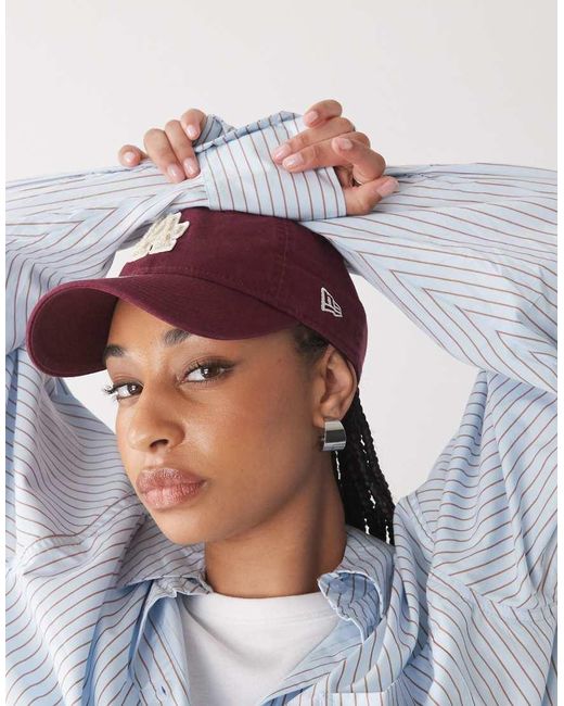 KTZ Purple La Dodgers 9twenty Womens Unstructured Felt Logo Cap