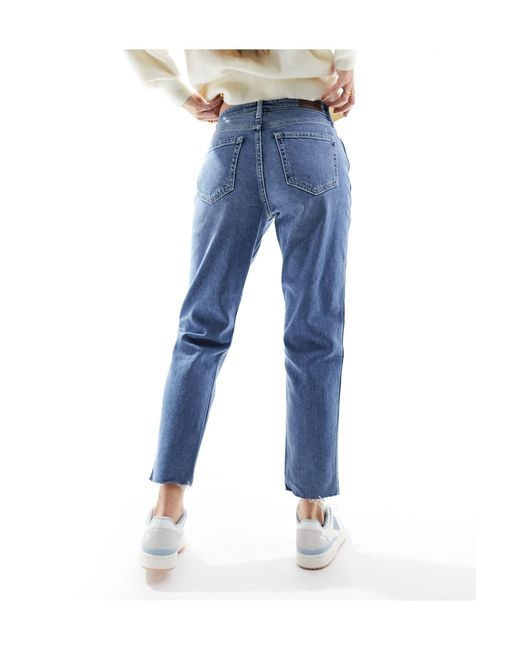 Hollister Blue Curve Love High Rise Mom Fit Jeans