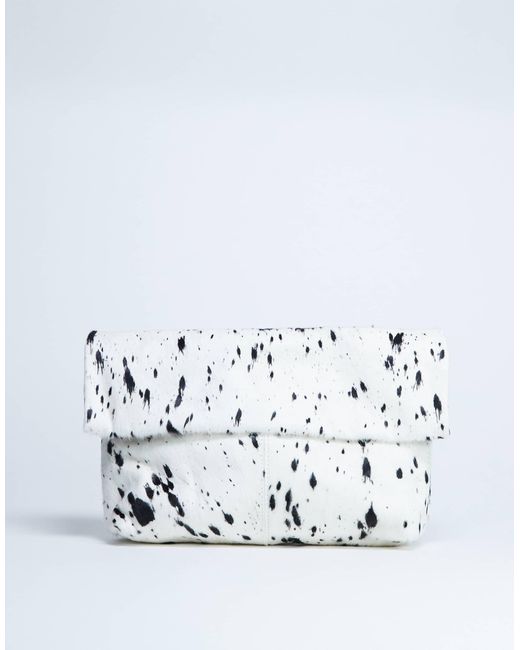 TOPSHOP Multicolor – georgia – faltbare clutch aus leder