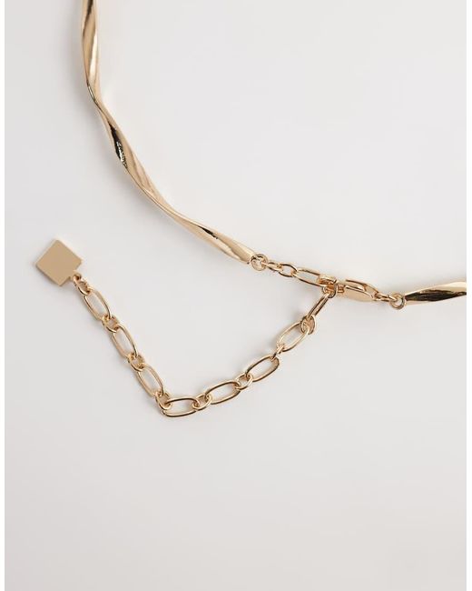 ASOS White Twisted Torque Choker