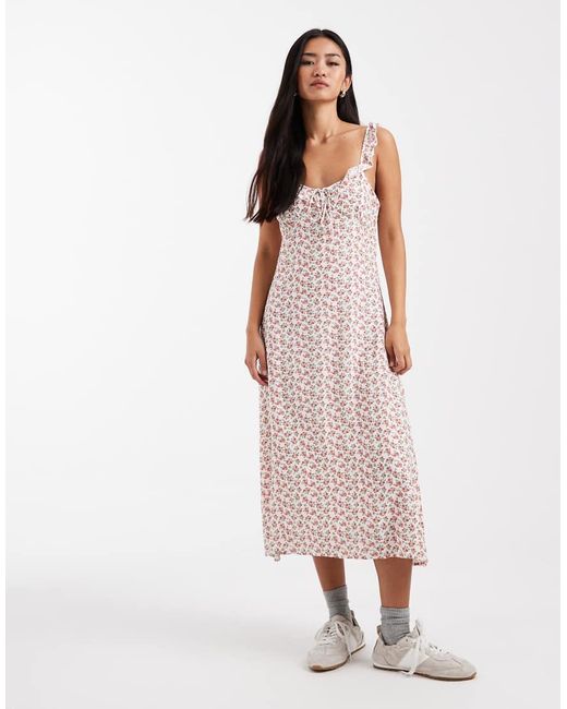 Cotton On Pink Layla Frill Midi Dress