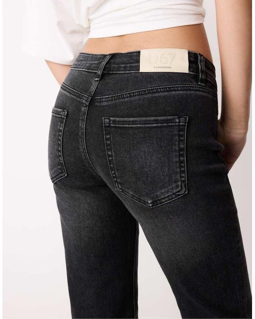 Stradivarius White D67 Slim Bootcut Jeans
