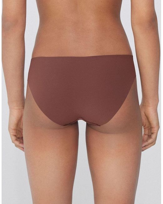 Tezenis Brown Laser-Cut Microfibre Knickers