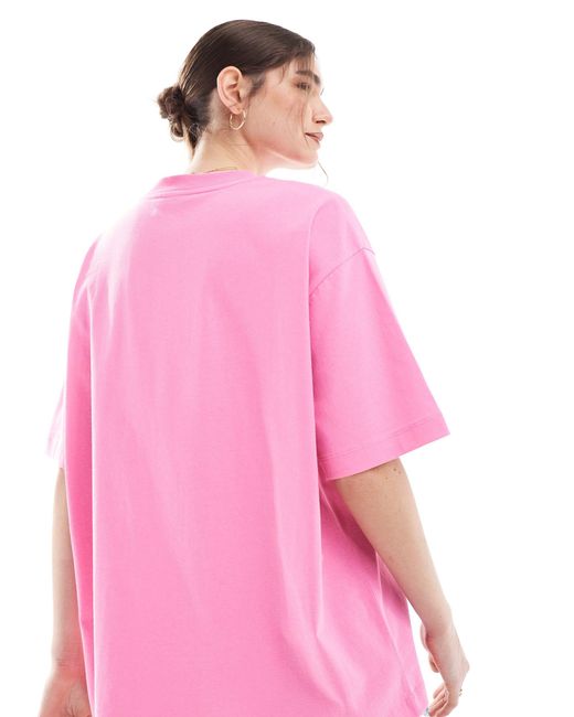 T-shirt oversize à imprimé artistique « dolce vita » - vif ASOS en coloris Pink