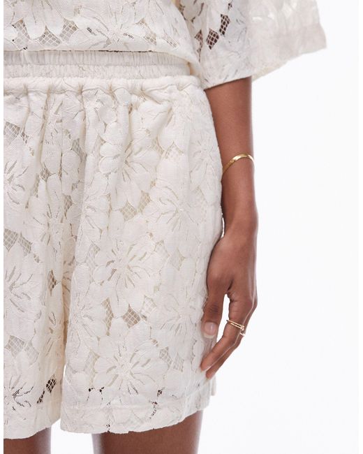 TOPSHOP White Co Ord Lace Short