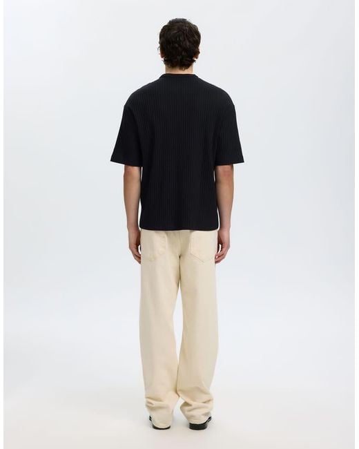 SELECTED Black T-Shirt for men