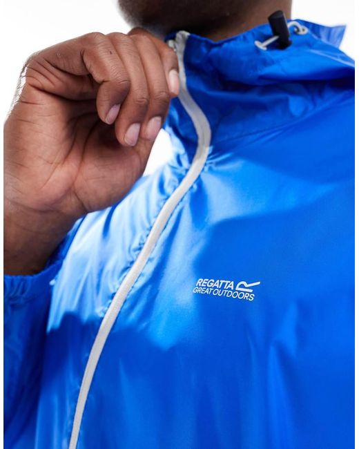 Regatta Blue Pack-It Iii Waterproof Jacket for men