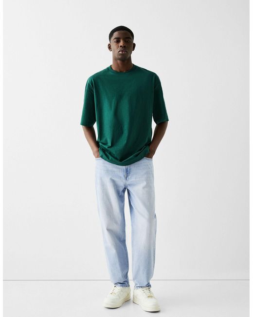 Bershka – legere jeans in Green für Herren