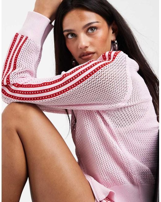 Adidas Originals Pink Crochet Track Top