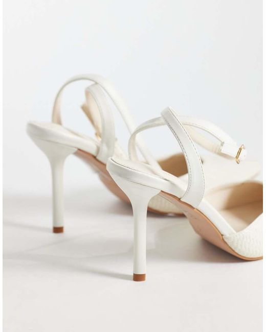 SIMMI White Simmi London Nella Woven Heeled Shoes