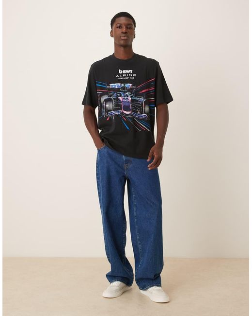 Abercrombie & Fitch Blue Alpine Motif Front Print T-shirt for men