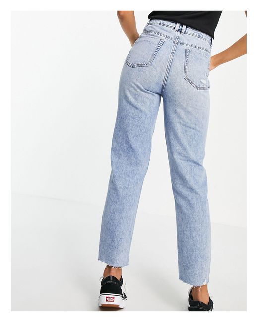 Pimkie Denim Mom Jean With Rips in Blue - Lyst
