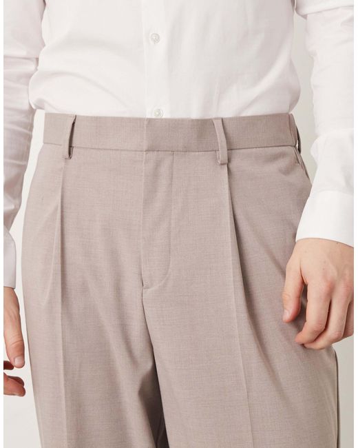 ASOS – elegante relaxed-fit-hose in Gray für Herren