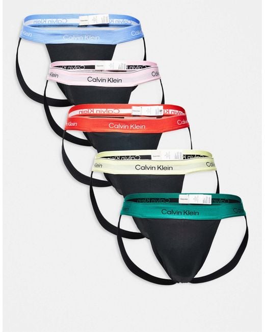 Calvin Klein Black Pride 5 Pack Jock Straps for men