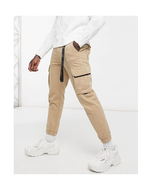 Bershka Denim Cargo Trousers With Key 