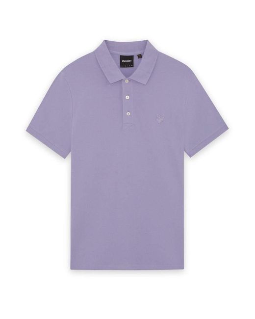 Lyle & Scott Purple Ss Polo Shirts Superfine Polo Shirt for men