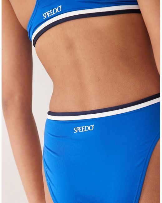 Speedo Blue Jetstream High Waist Bikini Bottom