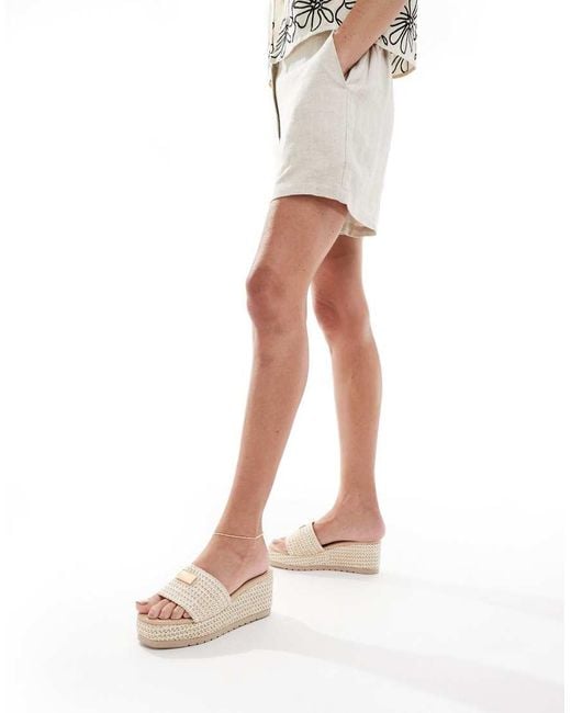 SEQWL Natural Minelli Wedge With Strap