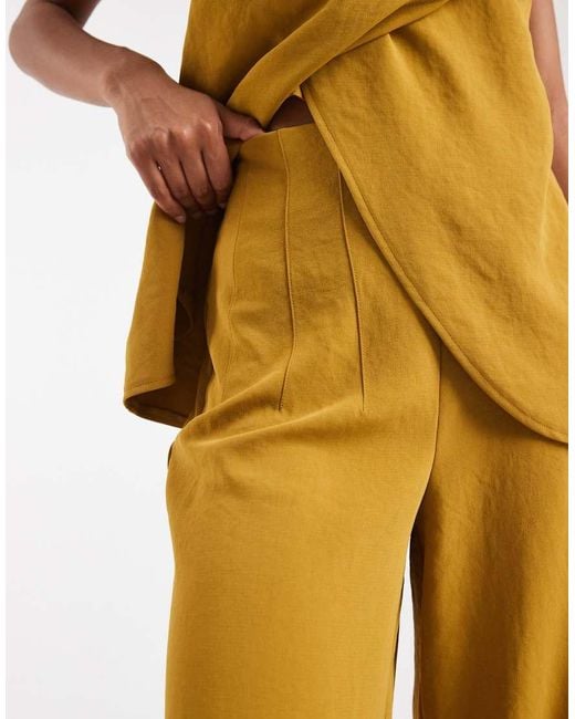 ASOS Metallic Corset Waist Palazzo Pants