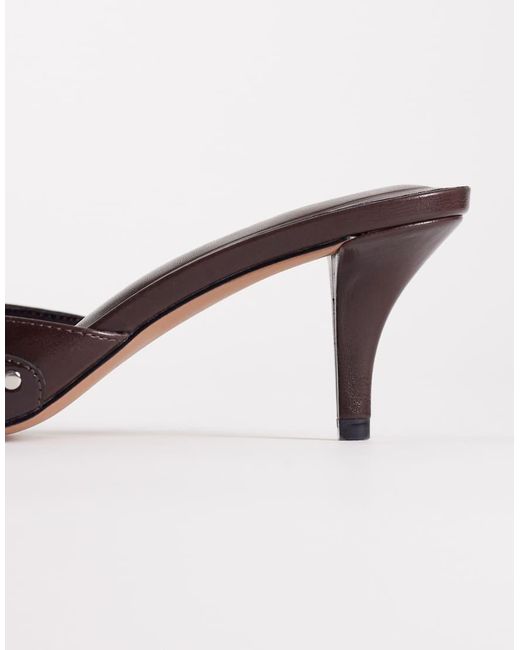 ASOS Multicolor Sammie Studded Western Chisel Toe Heeled Mules