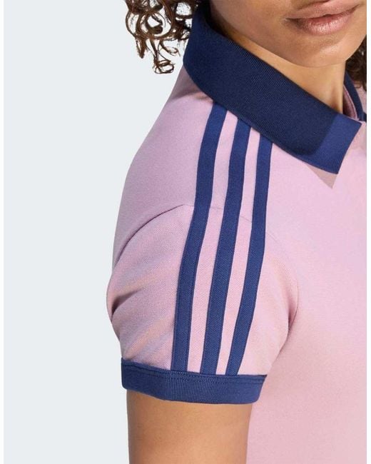 Adidas Originals Pink 3-Stripes Polo