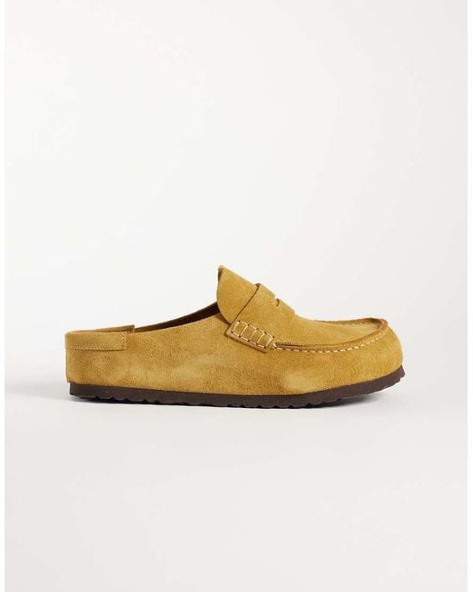 Birkenstock Yellow Unisex Naples Suede Clogs