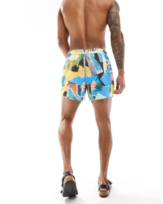 ASOS Blue Co-ord Swim Shorts for men