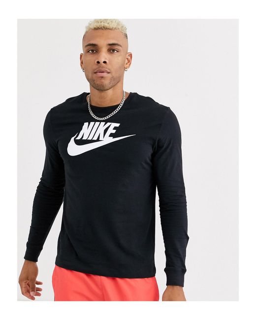 Nike Futura Icon Long Sleeve T-shirt in Black for Men | Lyst Australia