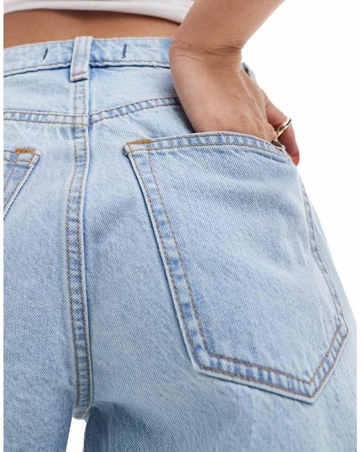 Abercrombie & Fitch Blue Curve Love Loose Fit Denim Shorts