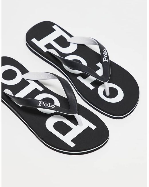 Polo Ralph Lauren Black Bolt Flip Flop for men
