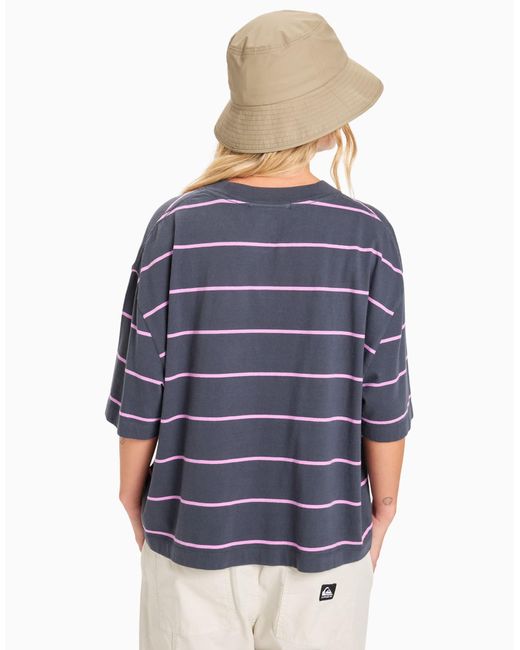 Stripart - t-shirt à manches courtes et rayures - encre Quiksilver en coloris Blue