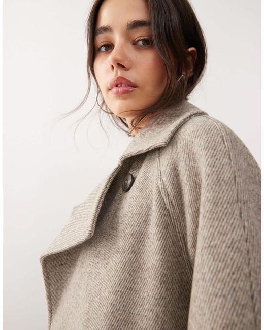 Weekday Natural – kia – oversize-mantel aus wollmix