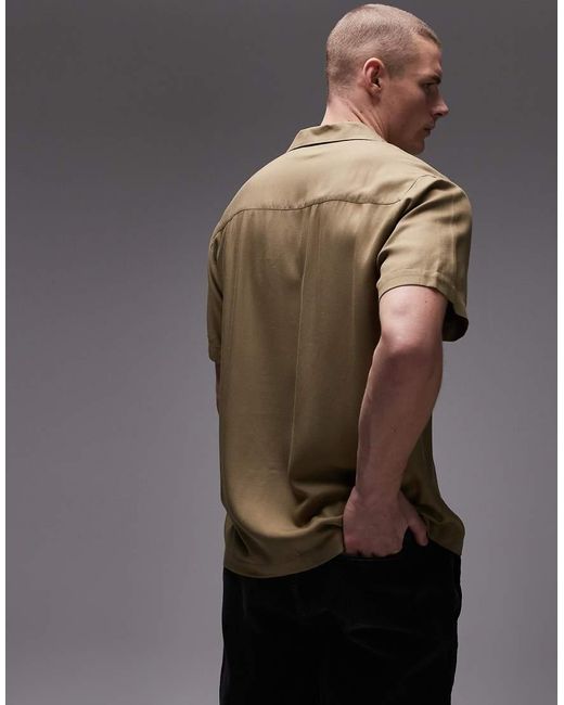 Topman Green Short Sleeve Shirt for men