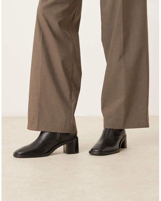 Calvin Klein Natural Block Heel Pointy Boots