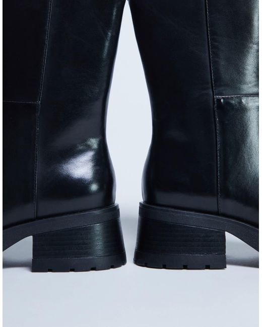 TOPSHOP Black Nina Chunky Heeled Ankle Boot