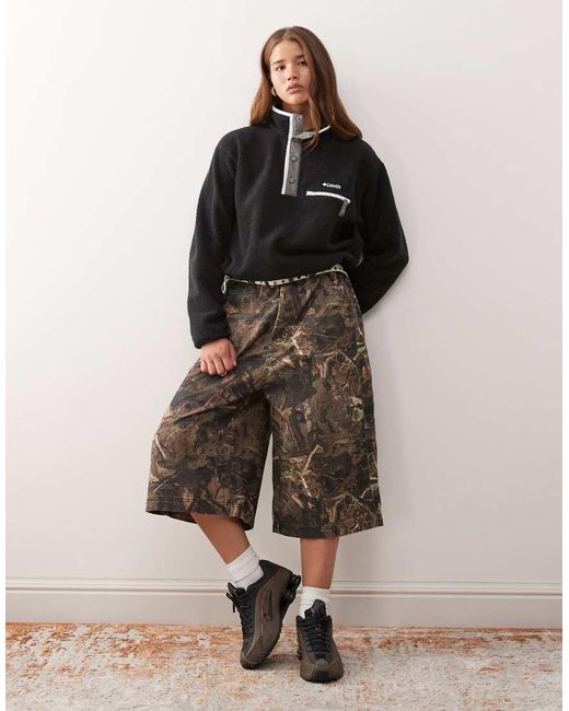 Columbia Black Helvetia Ii Cropped Half Snap Fleece