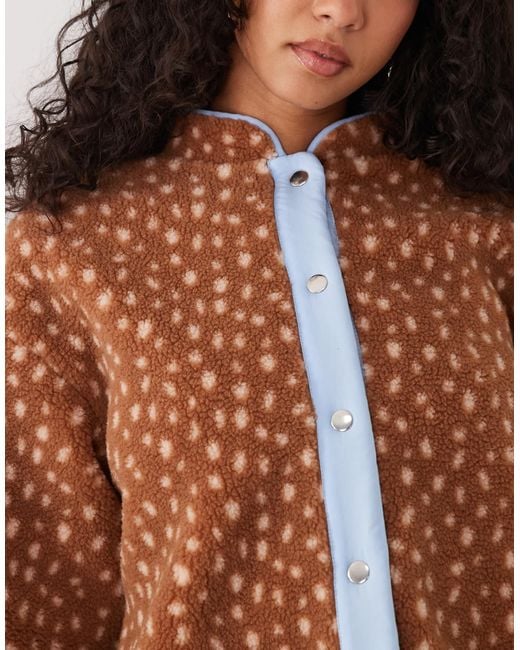 Never Fully Dressed Brown Borg Reversible Jacket