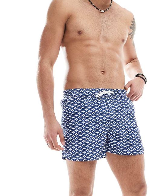 Aray Zwembroek Met Geometrische Print in het Blue voor heren