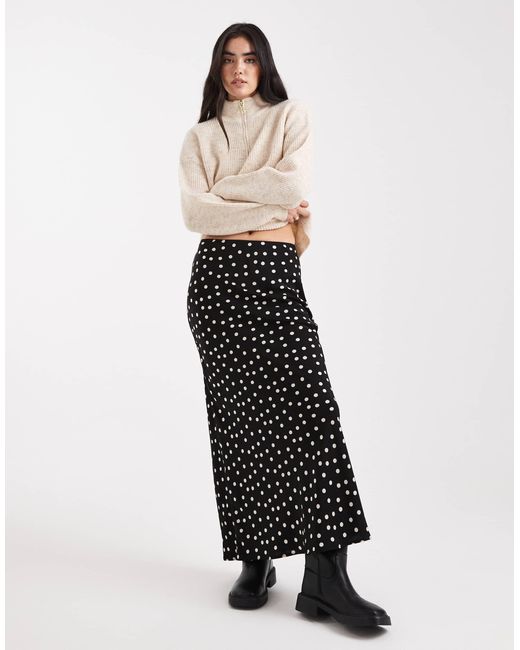 ASOS White Satin Bias Maxi Skirt