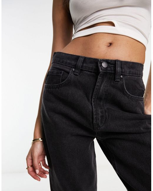 Jdy High Waisted Wide Leg Jeans in Black | Lyst