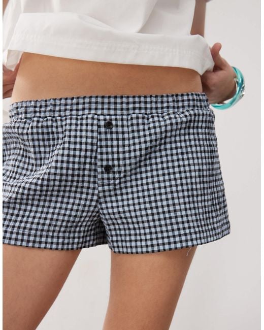 Collusion Gray Check Boxer Shorts