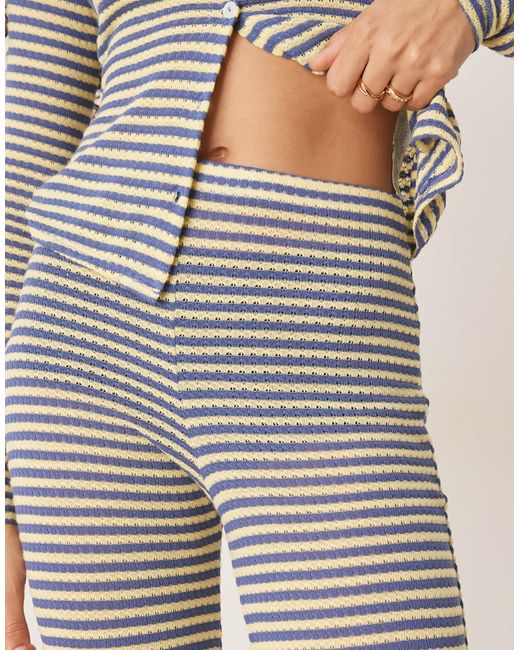 ASOS Natural Knitted Wide Leg Trouser Co-ord