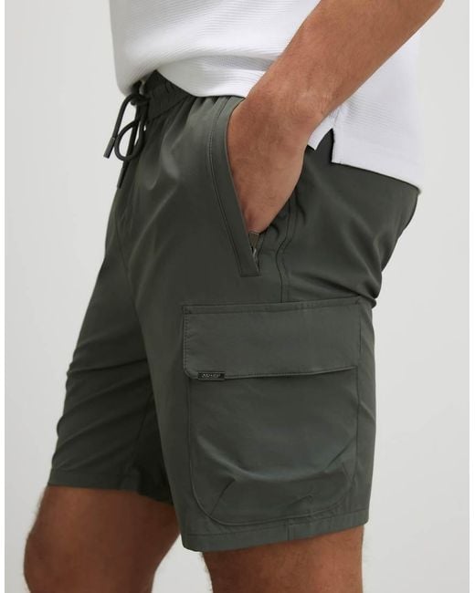 River Island White Skinny Fit Cargo Shorts for men